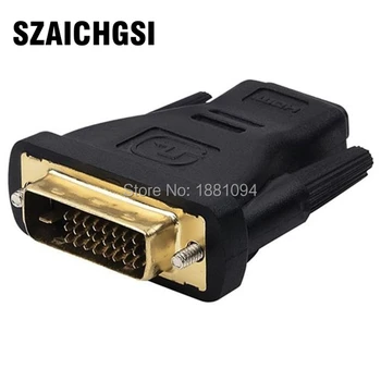

SZAICHGSI HDMI Cable Desktop DVI 24+1 Male to HDMI 19Pin Female M-F Adapter Converter for HDTV wholesale 500pcs/lot