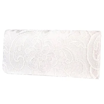 

Bridal Wedding Lady Satin Evening Bags Lace Floral Day Pouch Clutches Women Messenger Shoulder Bag Purse Party Girl Handbags