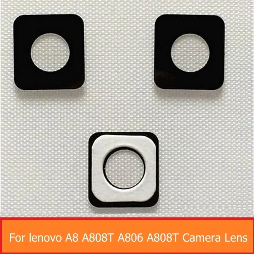 

New Genuine Optics glass lens for lenovo A8 A808T A806 A808T back rear camera lens glass material with sticker replacement parts