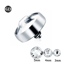 10 шт./лот G23 титановый дермальный Якорь Пирсинг драгоценный камень Верхняя поверхность пирсинг кожи дайвер микро кожный пирсинг сексуальные украшения для тела