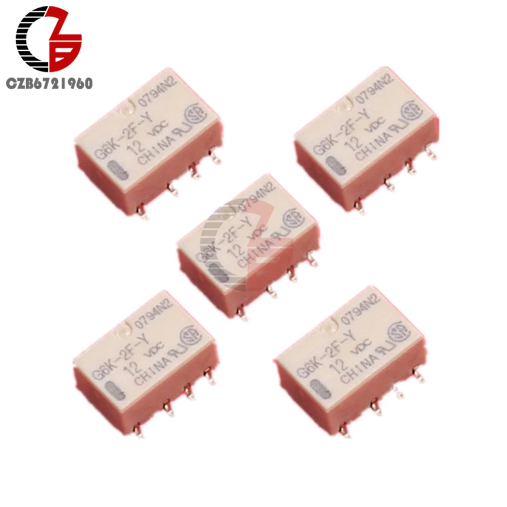 

5PCS SMD G6K-2F-Y Signal Relay 8PIN for Omron Relay DC 12V