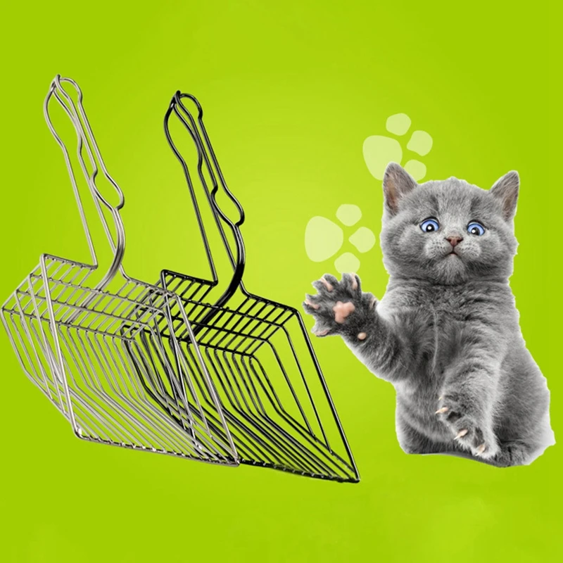 

Useful Cat Pooper Scoopers Cat Litter Sand Shovel Pet Shit Artifact Dogs Waste Stainless Steel Metal Shovel Cleaning Scoop Tool