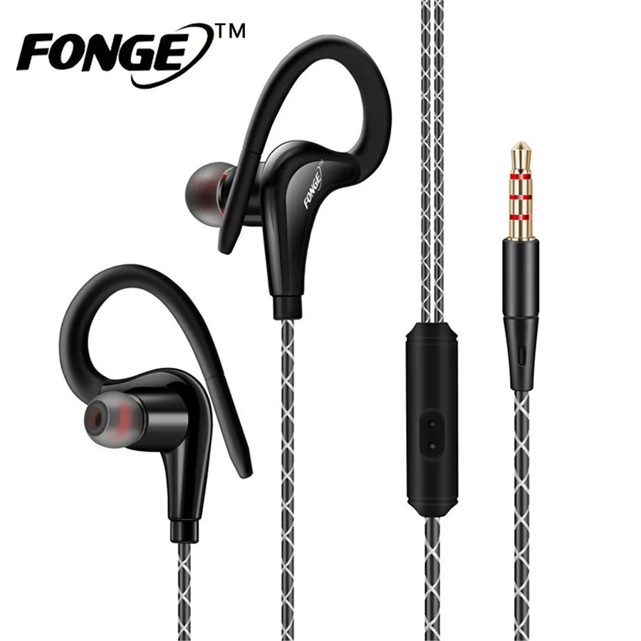 

Fonge Stereo Sport Music Headphone Waterproof Portable Running Earphone With Mic For iphone Samsung Xiaomi S760 Ear Hook Headset