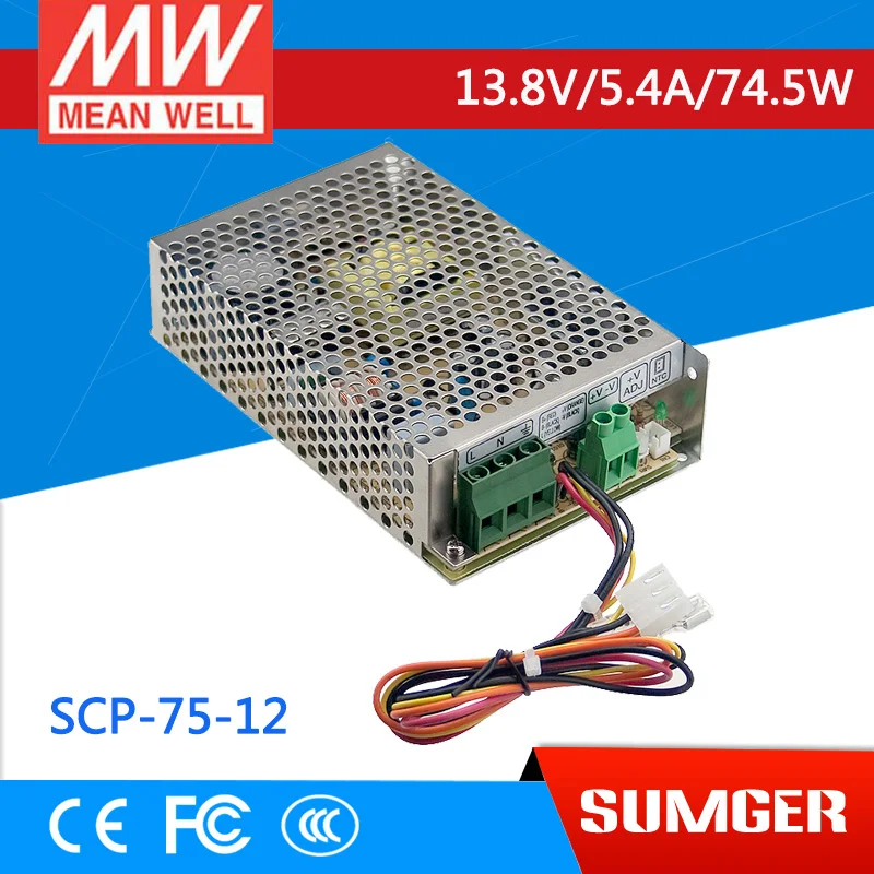 

Bargain MEAN WELL original SCP-75-12 13.8V 6.5A meanwell SCP-75 74.5W Single Output Switching Power Supply