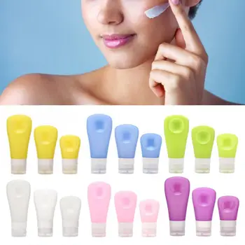

Perfume Bottle 3pcs Portable Silicone Dispenser Bottles with Sucker for Hair Conditioner Lotion Makeup Empty Cosmetic