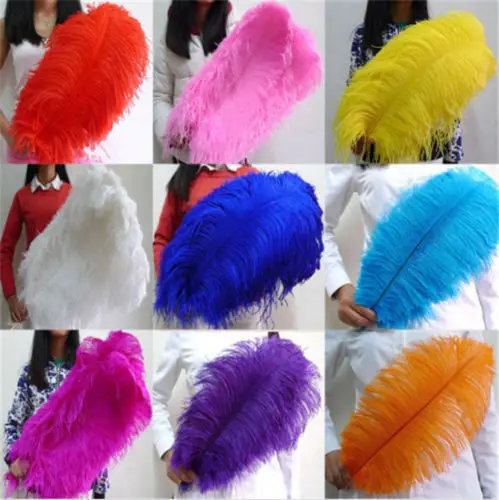 Большие страусиные перья 5 шт. 50-55 см/20-22 дюйма высококачественные для свадебных