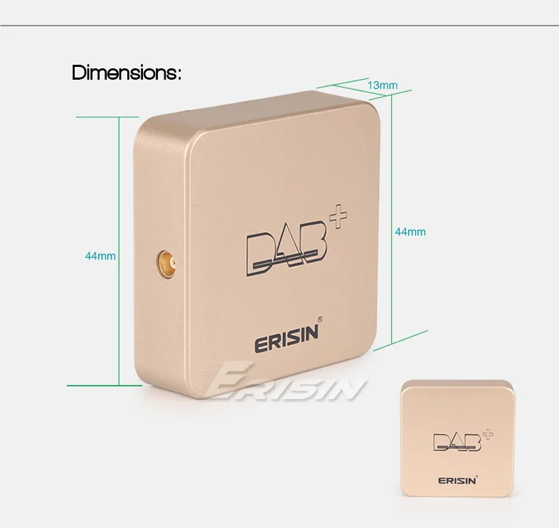 Erisin ES364 DAB+ цифровой радиоблок с антенна с усилителем для Android 5,1/6,0/7,1/8,0 автомобильная стереосистема