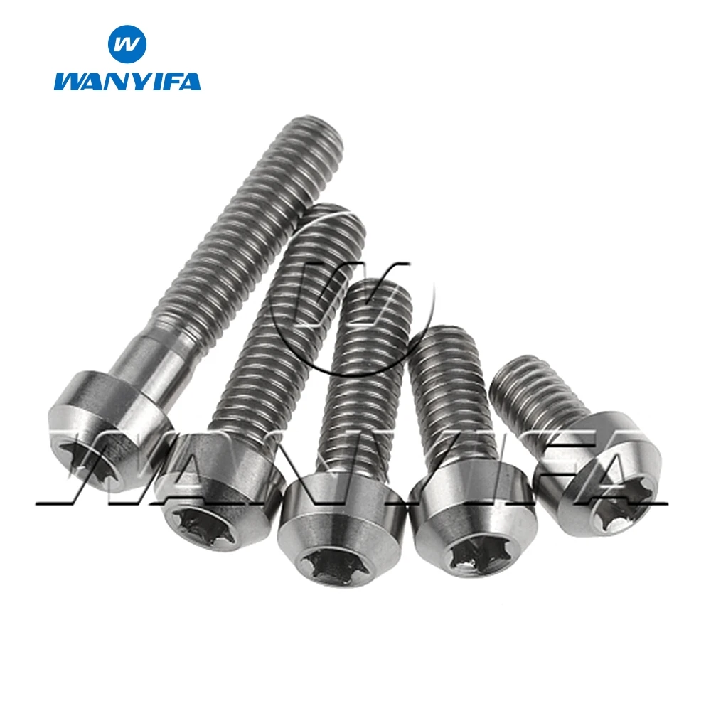 

Wanyifa M6x10 15 20 25 30 35 40 45 50 60 65mm Torx Titanium Bilts Screws for Bicycle Brake Bike Part