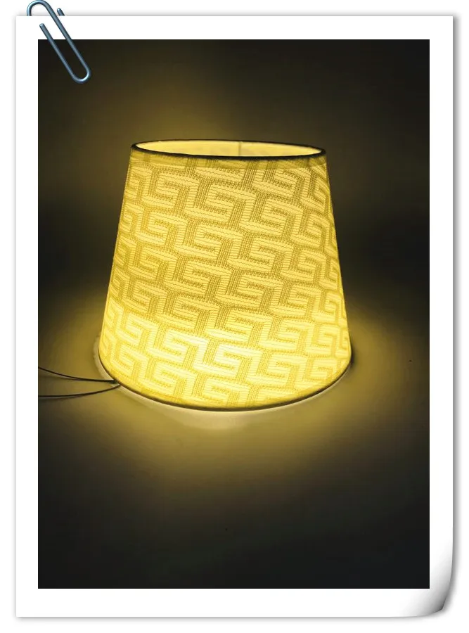 Lamp shade for table lamp Art Deco pattern Fabric lamp cover Fashionable Decorative E27 bedroom table lampshade