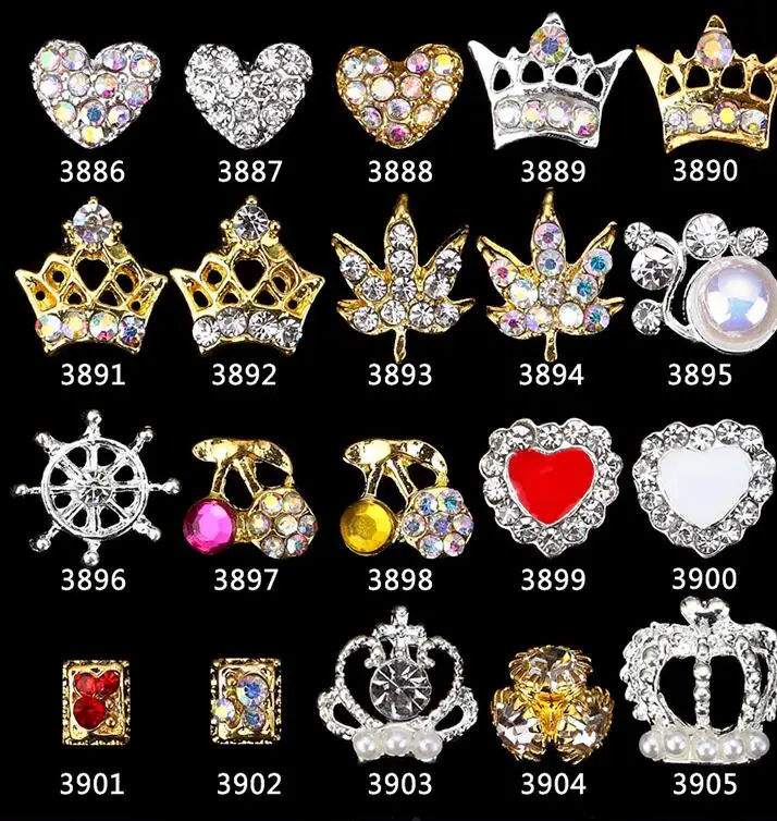 

20ps 3D Nail Tools DIY Nail Art Rhinestone Maple Leaf Shape Gold Silver Alloy Rhinestone Jewelry Decorations Nails Art Accessory
