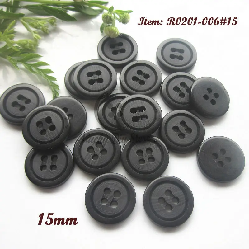 144pcs 15mm Black Suit Buttons Men Clothing Buttons Or Trench Coat