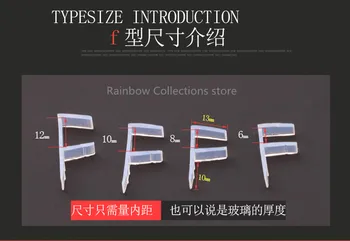 

5M/lot F shape silicone rubber shower room door window glass seal strip weatherstrip for 6/8/10/12mm glass