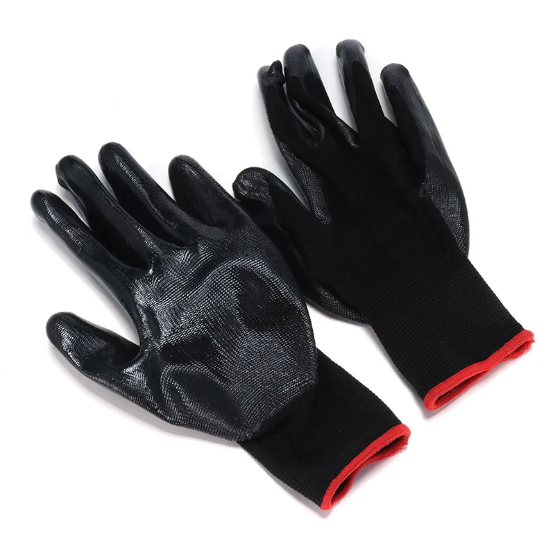 

Safurance Nitrile Anti - Skid Resistant Anti-Slip Rubber Latex Glove Workplace Safety Security Protection