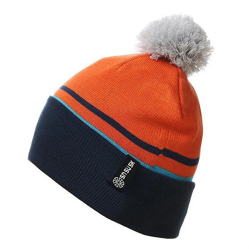 Зимние Червячные колпачки Gorros, шапки для катания на коньках, Лыжные шапки для сноуборда, Лыжные шапки бини для мужчин и женщин, шапочка вязаная бини - Цвет: orange