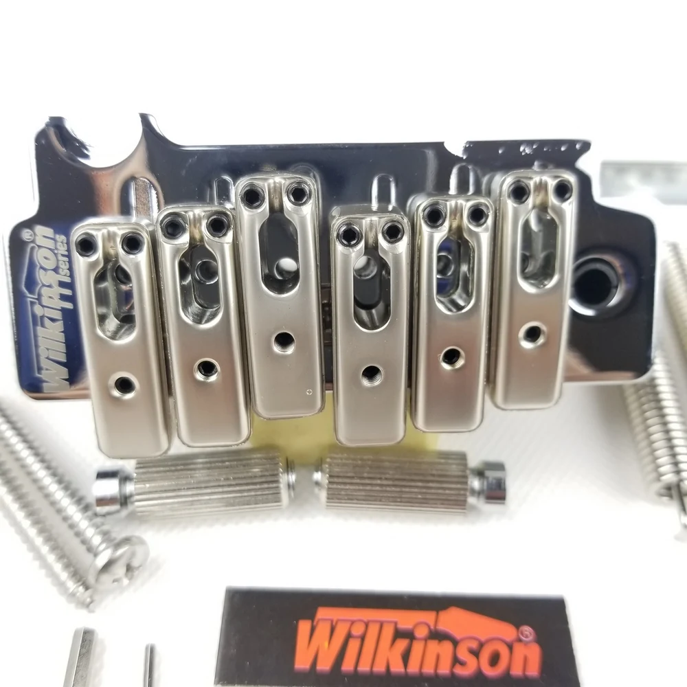 New Wilkinson 2 post point Double swing Electric guitar tremolo bridge Tremolo System Chrome silver WOV10