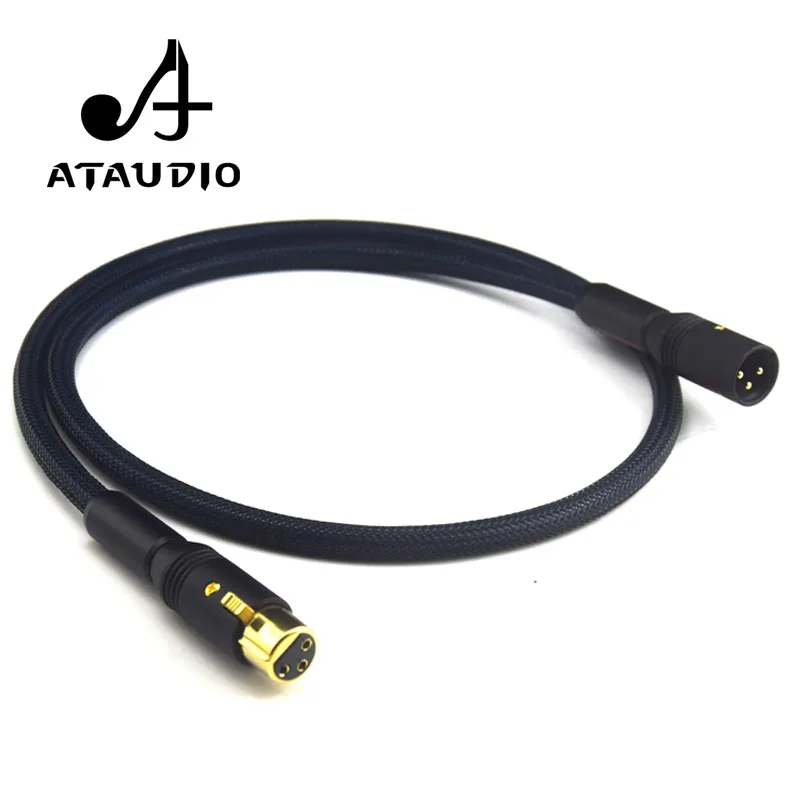 ATAUDIO Silver Plated Hifi XLR Cable Hi-end G5 Hifi 2 XLR Male to 2 XLR Female Cable