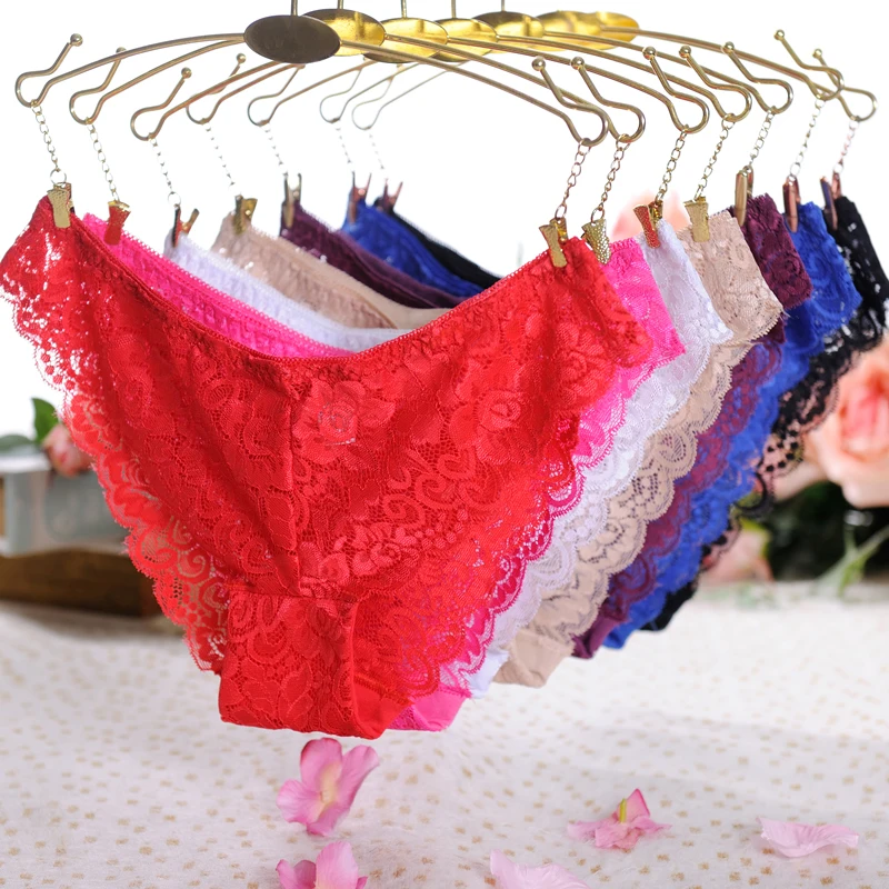 

5pcs/lot Women Cheecky Panties Seamless Underwear Female Briefs Solid Color Lace Underpants Girl Size Intimate Panty 3302nP5