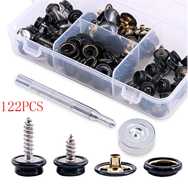 

Boat Marine Cover Canvas Stainless Steel Snap Fastener Stud Cap Socket With Tool
