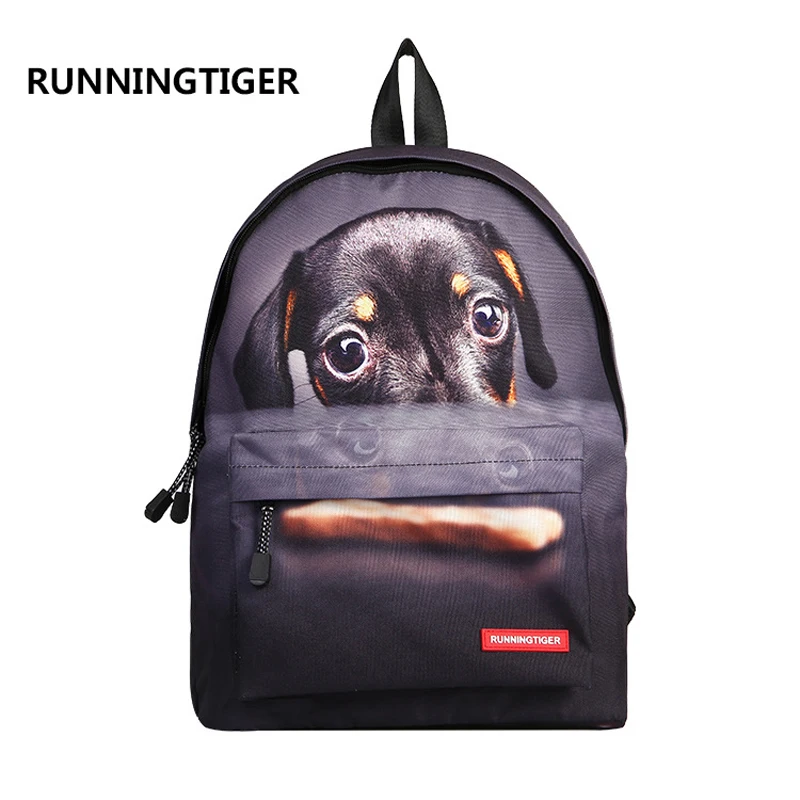 

Cute animal 3d printing backpack for children Canvas School Backpacks for Teenage Girls Vintage Laptop Bag mochila feminina 2017