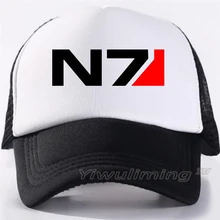 MASS EFFECT N7 Кепка для мужчин и женщин Кепка для водителя грузовика s MASS EFFECT N7 крутая летняя кепка s популярная бейсбольная кепка с сеткой для игры Кепка для водителя грузовика s шляпа