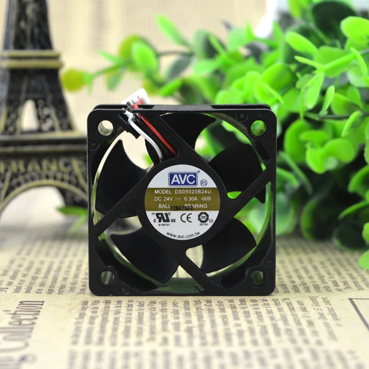 

New original DS05020B24U 5020 24V 0.30A three-wire double bead inverter fan