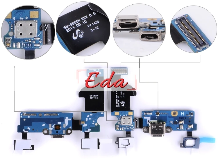 

1pcs Charger Parts For Samsung Galaxy S5mini G800 G800F G800H G800T Dock Micro USB Connector Charging Port Flex Cable