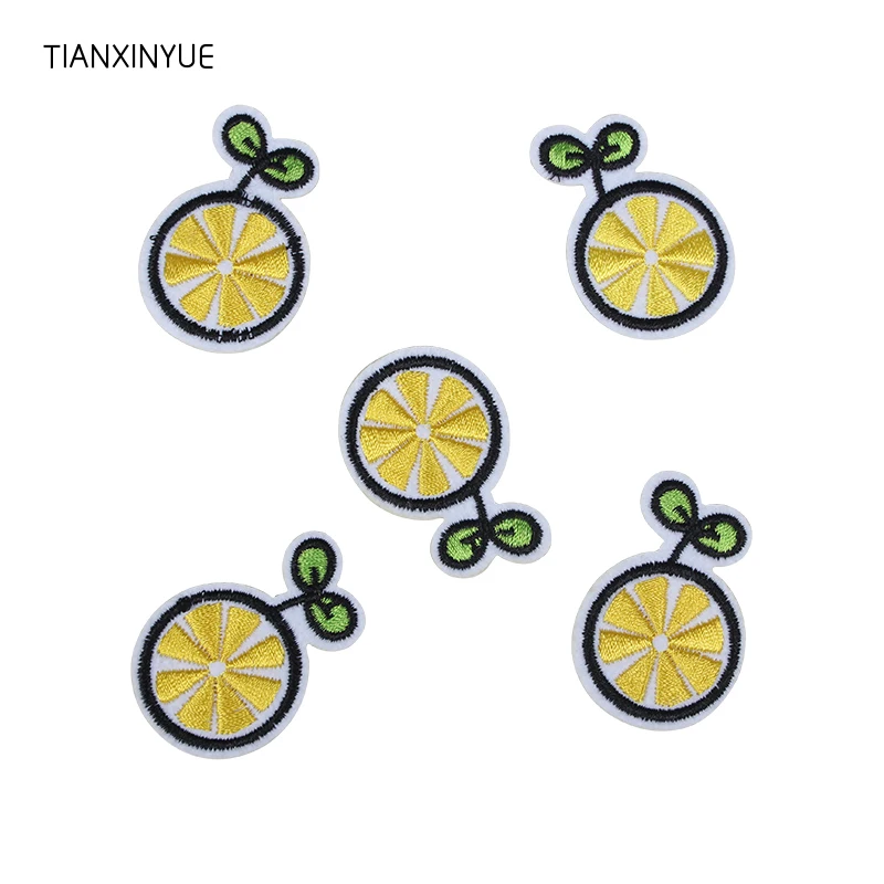 TIANXINYUE 20 pcs flower leaf Patches Iron On DIY Embroidered Appliques Sewing For Cloth Cartoon Motif Applique Sticker | Дом и сад
