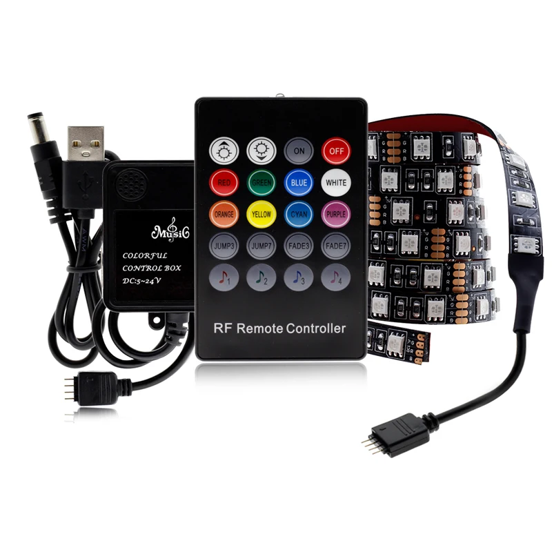 #cheap DC 5V LED Strip light 5050 Waterproof led lamp TV Backlight with rgb controller led tape 5 V RGB Strip light living room