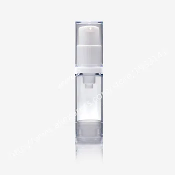 

Hot sale 50pcs/lot 5ml Empty Small Airless Pump Lotion bottles with White Pump Clear Cap, Emulsion Refillable bottle