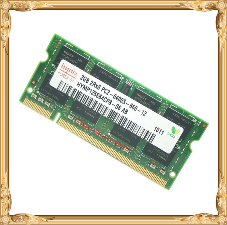 Памяти ноутбука для Hynix 2 ГБ 1 512 МБ DDR2 533 667 800 мГц PC2 4200 5300 6400 ноутбук оперативной