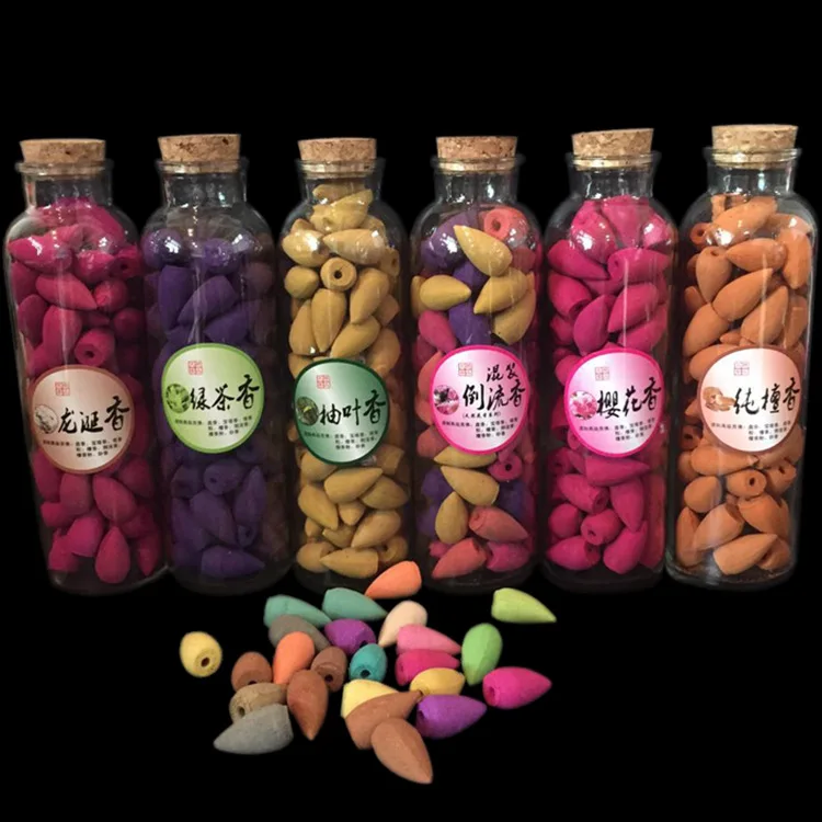 Incense Natural reflux bottle tower Flower incense flow bullet Color