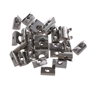 

100/50/30PCS European Standard 30 and 40 Series Aluminum Slot Carbon Steel Half Round Roll In Spring T Slot Nut with M4 Thread