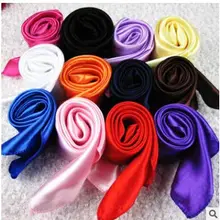 50*50 см однотонные женские шарфы четыре сезона Модные женские Профессиональные маленькие квадраты дизайн Шелковый шарф