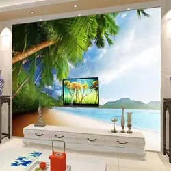 Beibehang персонализированные пользовательские обои Пляж пейзаж роспись диван спальня ТВ фоне papel де parede 3d europeu