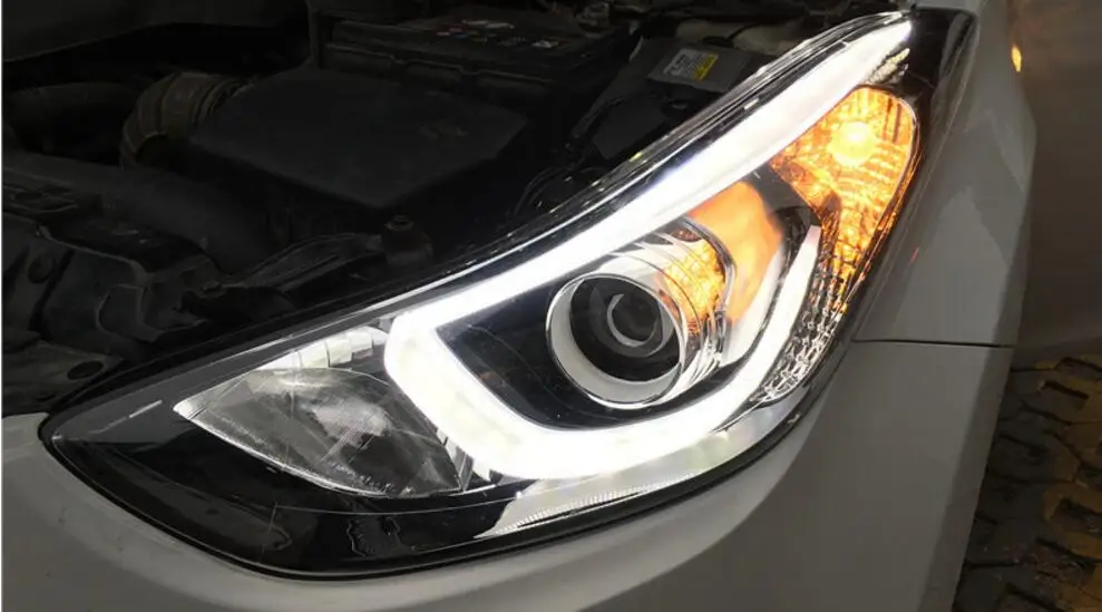 HID, 2012~, автостайлинг, фары для HUNDAI Elantra, Solaris, accent, Elantra, Genesis, i10, i20, santa fe, lantra; Elantra Головной фонарь