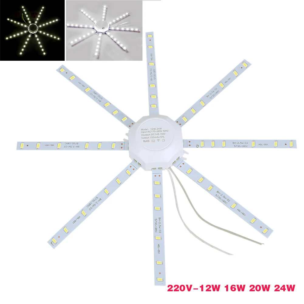 

'The Best' 12W/16W/20W/24W LED Ceiling Lamp SMD 5730 PCB Board Modified Source LED Bulb Light 889