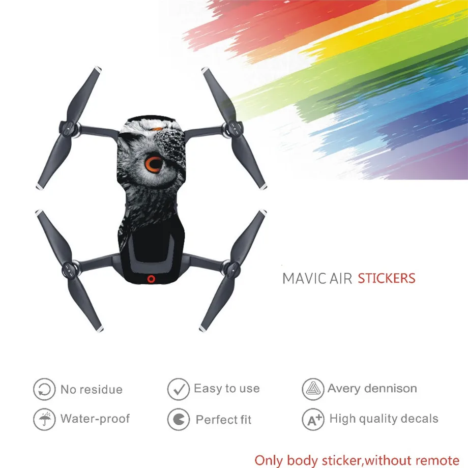 Водонепроницаемая наклейка из ПВХ для DJI MAVIC AIR Drone защитная оболочка корпуса