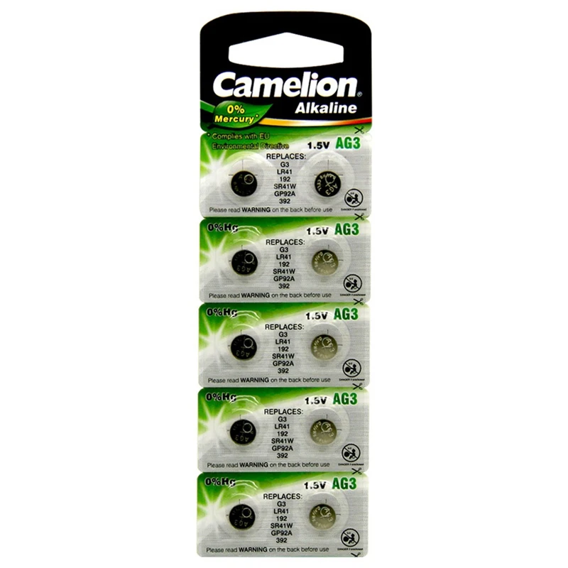 10pcs/pack AG13 LR44 357 Button Batteries R44 A76 SR1154 LR1154 Cell Coin Alkaline Battery 1.55V