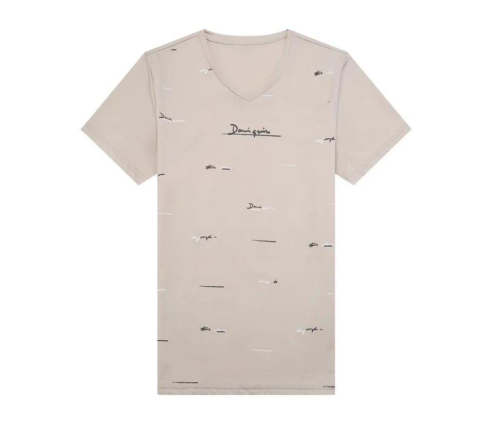 COODRONY, Мужская футболка с коротким рукавом, летняя уличная одежда, повседневные мужские футболки, брендовая футболка, Мужская хлопковая футболка с v-образным вырезом, Homme S95005