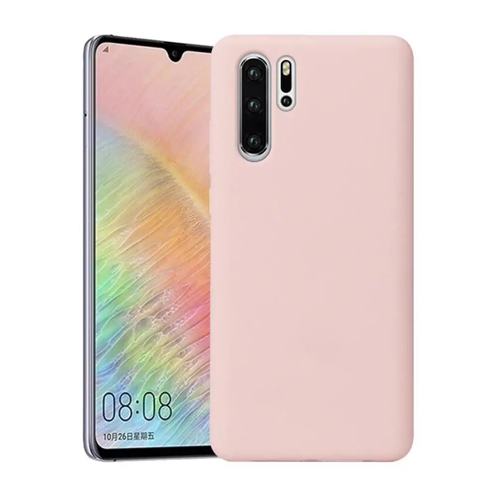 Розовый Силиконовый чехол для huawei P30 6,1 дюймов для huawei P30 Pro 6,47 дюймов чехол для телефона противоударный защитный чехол для телефона A20 - Цвет: Розовый