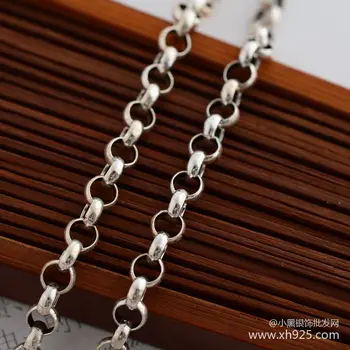 

KJJEAXCMY fine jewelry 925 sterling silver circular chain sweater chain diameter 3.5mm necklace (chang 80cm) with