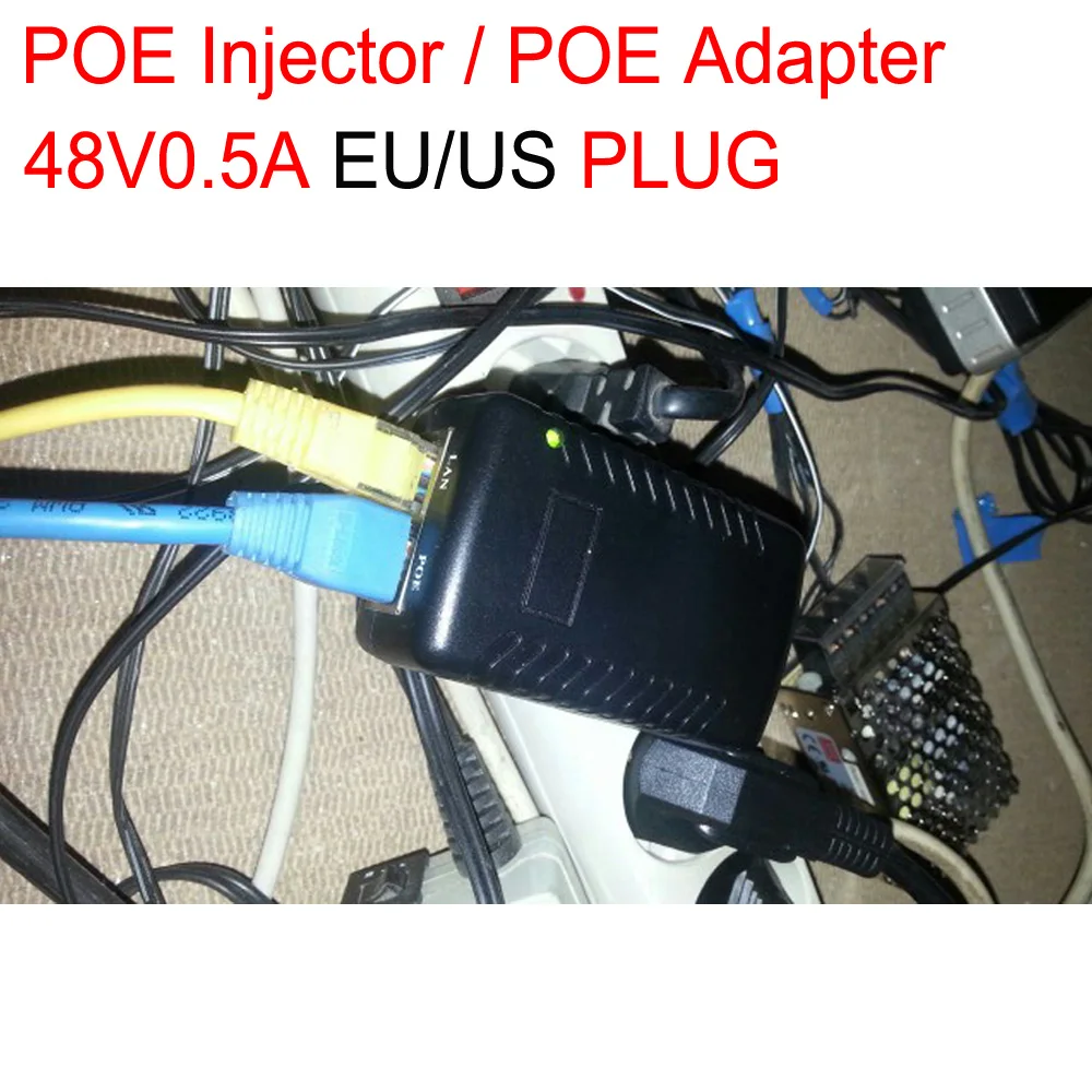Настенный адаптер видеонаблюдения Cdycam 48 В 0 5a 24 Вт POE Инжектор Ethernet IP камера