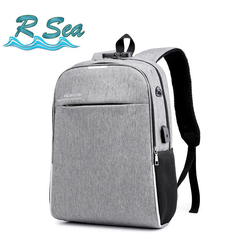 

Dropshipping Back Opening Backpack New Deasign Anti-theft Backpack Men Laptop with usb Charging Hole
