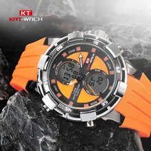 KAT-WACH мужские спортивные часы с подсветкой СВЕТОДИОДНЫЕ цифровые наручные часы Роскошные мужские кварцевые часы Relogio Masculino Digital KT711