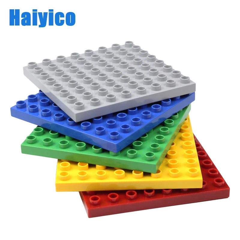 

64 hole bricks baseplate big building blocks Compatible with Duplo set Accessories 8*8 dots Basic Creativity Toys children Gift