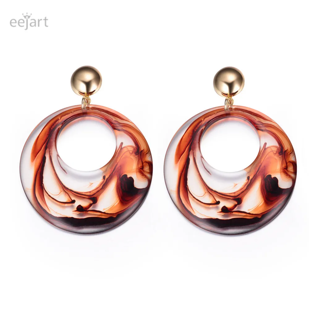 

Caramel color Drop Earrings For Women Ethnic Vintage Bead Large Bohemia Dangle Earrings Jewelry