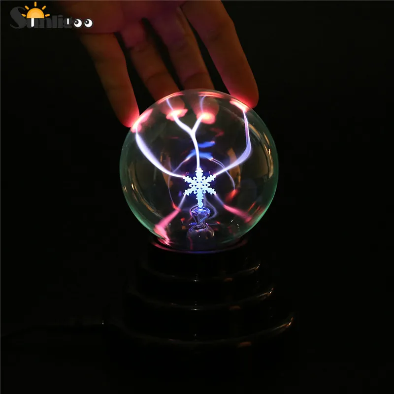 Sunligoo Снежинка плазменный шар свет, волшебный Гром Молния плагин сенсорный-Питание от USB для вечеринок, украшения для дома