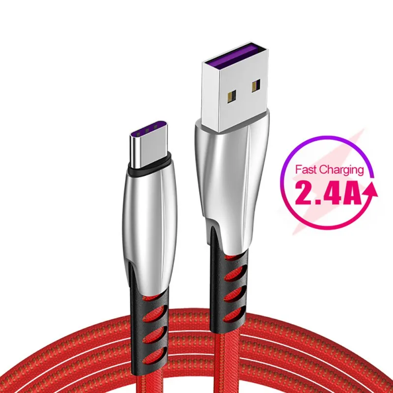 

2.4A Fast Charging Type-C Cable Charger Cable Data Sync Type C Cable USB Type C For Samsung/Huawei Honor 2.4A Quick Charge Cable
