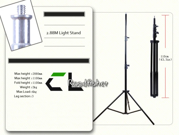 2.8M Photography light stand pole tripod 3