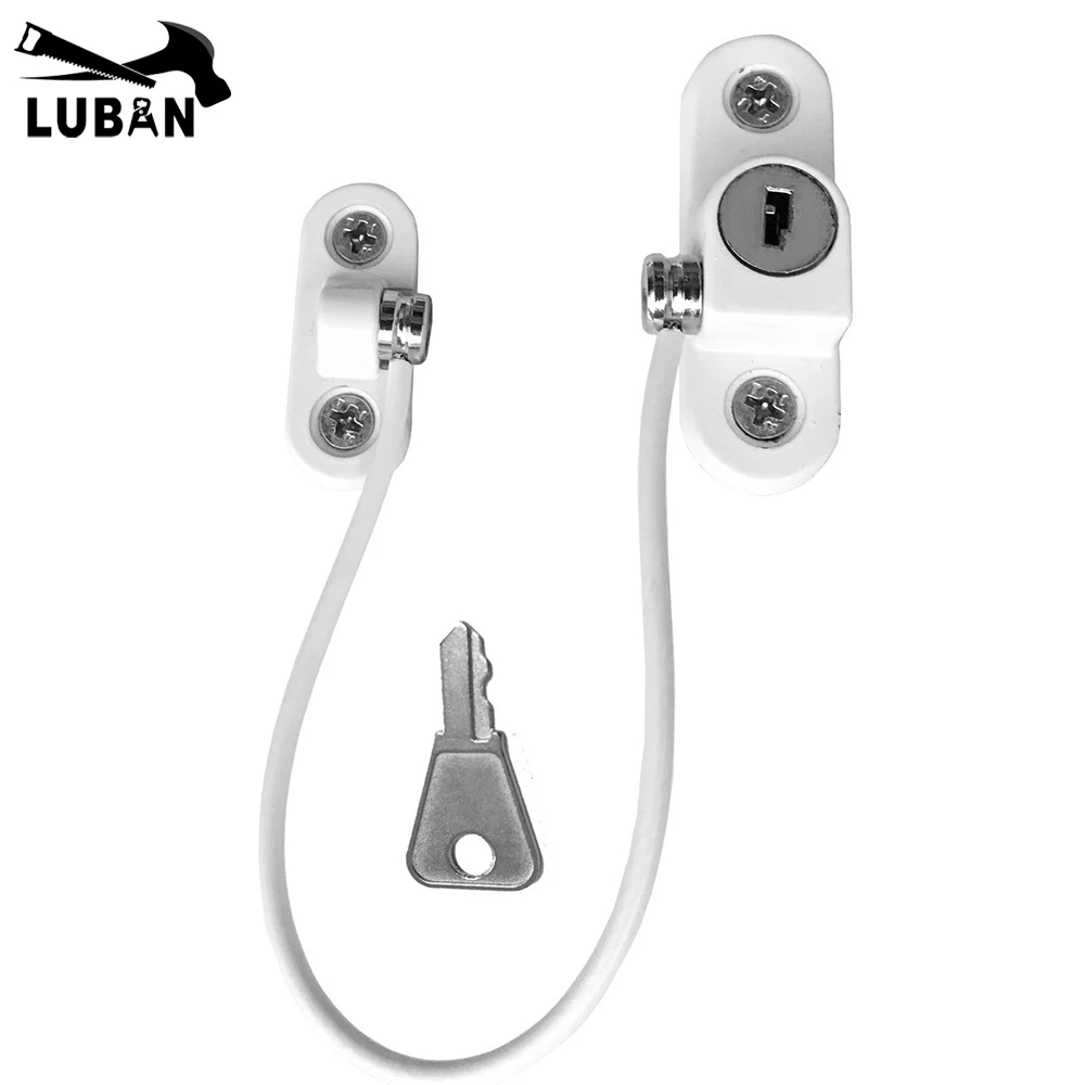 LUBAN Window Chain Lock Door Restrictor Child Safety Stainless Anti